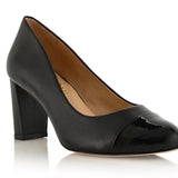 Sandra Black Soft Lux Leather/ Black Patent