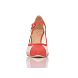 Rebecca Red Hot Lux Nappa/Clear Mesh