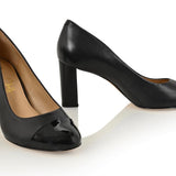 Sandra Black Soft Lux Leather/ Black Patent