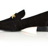 Adonis Black Nubuck Leather Loafer