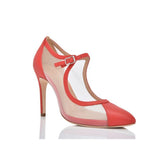 Rebecca Red Hot Lux Nappa/Clear Mesh